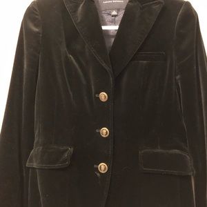 Black velvet blazer